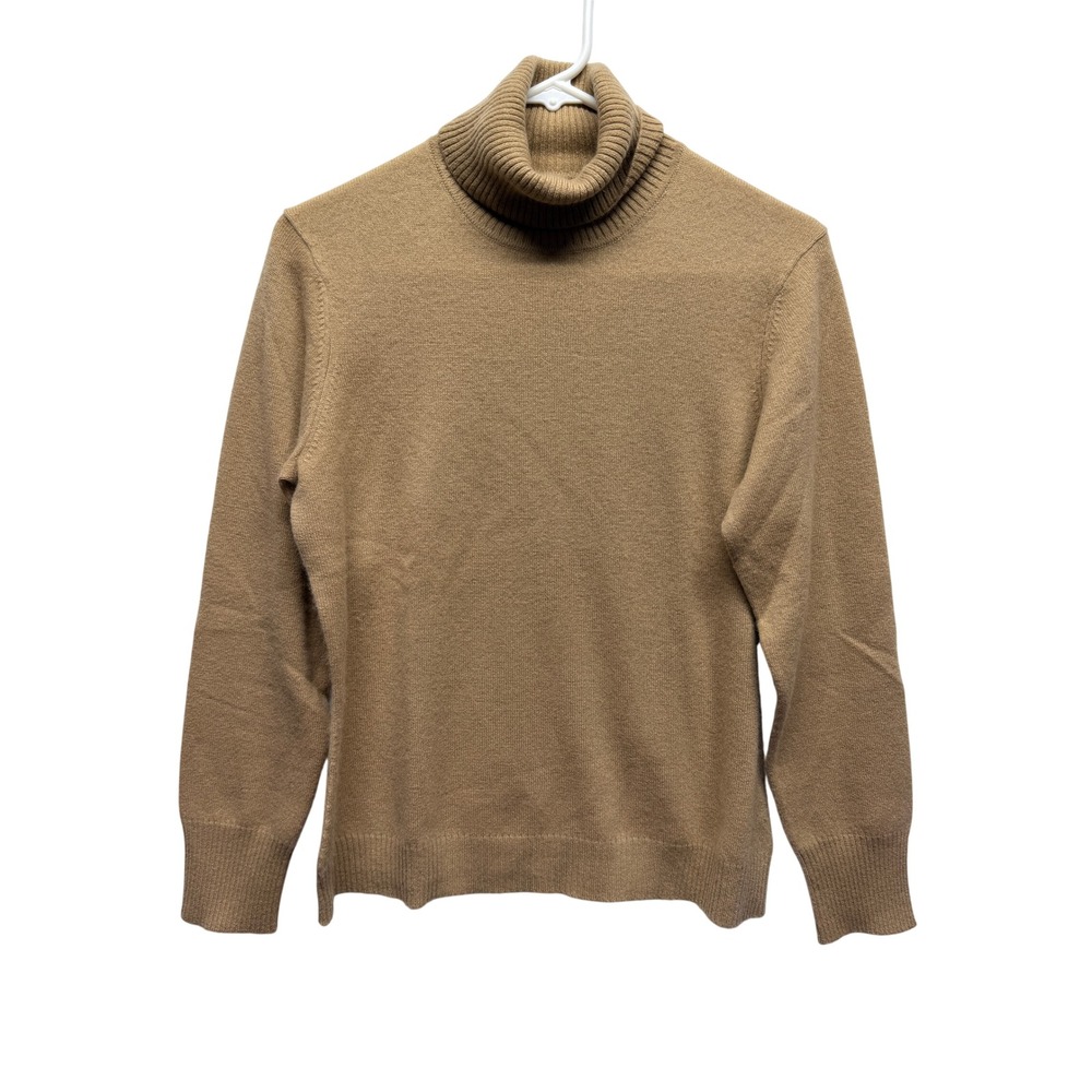 Pursuits Ltd Turtleneck Sweater 100% Cashmere Medium Camel Brown Women